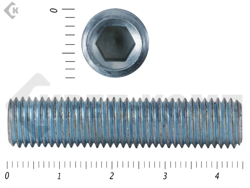 Винт (DIN 916) засверленный конец